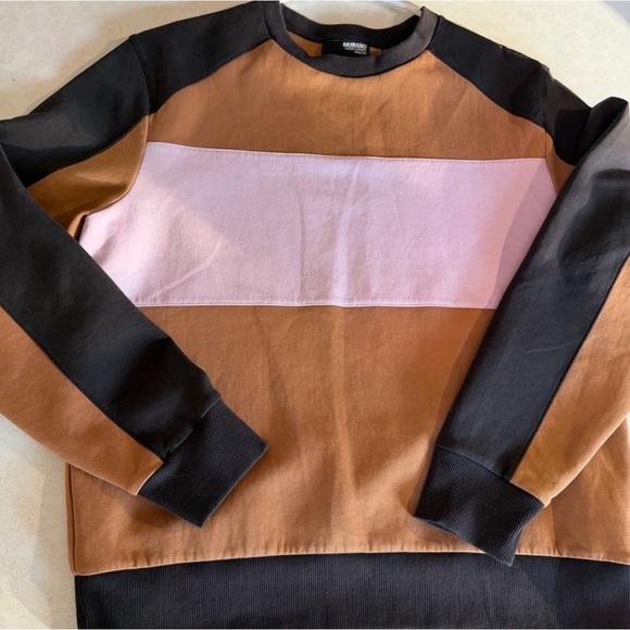 Murano Multicolor Colorblock Soft Liquid Luxury Crewneck Sweatshirt Size Large - Picture 2 of 10